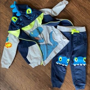 2T Dinosaur 3-piece Outift